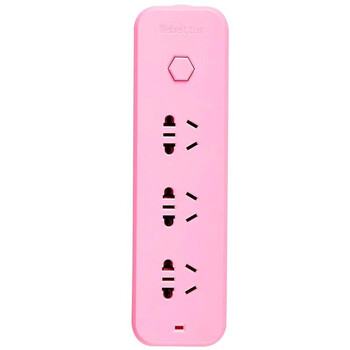 贝特（Webetter）贝特彩虹系列电源转换器/插座 粉色 (BTCH-113Z3米)