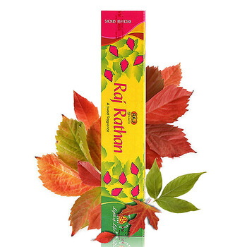 RAJ印度熏香 纯手工香薰香料 线香 红叶 40g*5小盒 典藏版 提神醒脑 052x