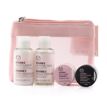 The Body Shop TBS美体小铺 VE维生素E4件套(洁面乳60ml+爽肤水60ml+日霜15ml+晚霜15ml)清洁护肤
