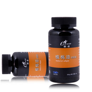 欧臣牌核桃油软胶囊*2瓶 500mg*80粒/瓶