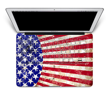 SkinAT 苹果笔记本MacBook手托保护贴膜 含键盘 3M材料 怀念美国 Air 13 2011款