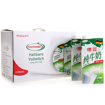 德国 HOCHWALD德亚全脂牛奶礼盒1L*6