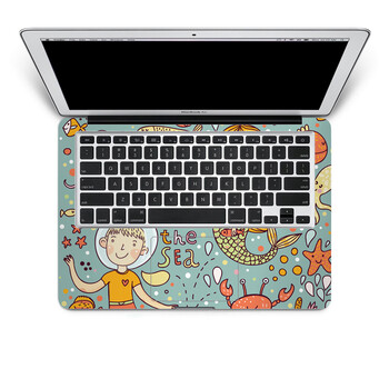 SkinAT 苹果笔记本MacBook手托保护贴膜 不含键盘 3M材料 海底世界 Air 11