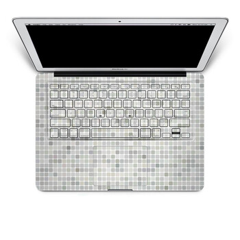 SkinAT 苹果笔记本MacBook手托保护贴膜 含键盘 3M材料 灰色小格子 Air 13 2011款