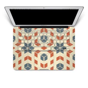 SkinAT 苹果笔记本MacBook手托保护贴膜 含键盘 3M材料 几何菱形 Pro 17