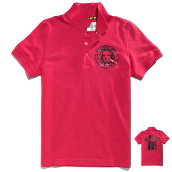 Giordano佐丹奴BSX Polo 男MINI CHE后背印花POLO 04012019 暗红 XL