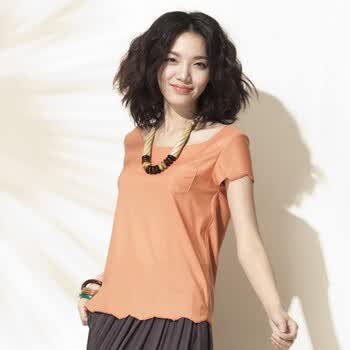 麦考林Collection 女装 热带雨林超值百搭多色T恤 多色可选 A126220 桔色51 XL