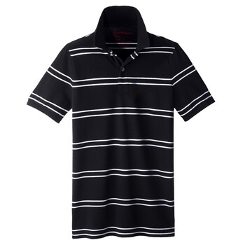 Giordano佐丹奴 Polo 男炫彩个性横间修身POLO 01012014 黑色 L