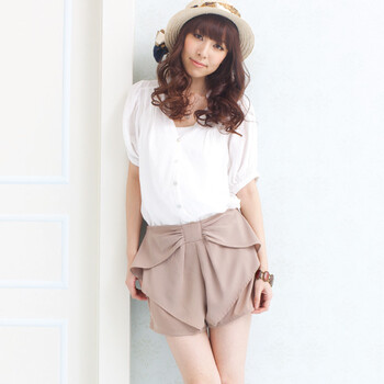 麦考林EUROMODA 女装 ELSA欧美风麻棉V领长衬衫 多色可选 SF125481 本白80 XL