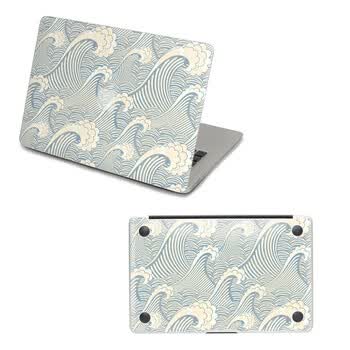 SkinAT 苹果笔记本MacBook外壳及底部保护贴膜 3M材料 浪打浪 Pro 13