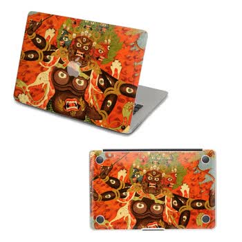 SkinAT 苹果笔记本MacBook外壳及底部保护贴膜 3M材料 神 Pro 17