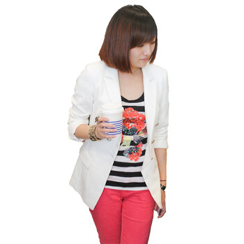 Mind Bridge 百家好 修身小西装/西服MLJK888H 白色/WH 165/88A/M