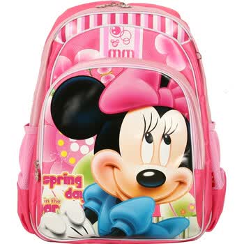 Disney 迪士尼米奇小学生书包MB8095B-粉色（送笔记本一个）