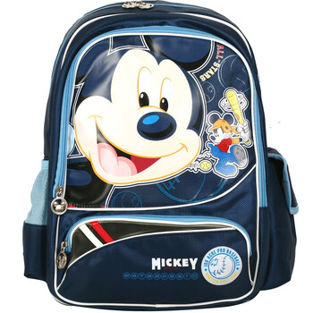 Disney 迪士尼米奇小学生书包MB8056A-兰色（送笔记本一个）