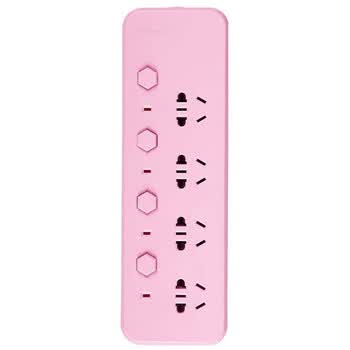 贝特（Webetter）贝特彩虹系列电源转换器/插座 粉红色 (BTCH-504Z1.8米)
