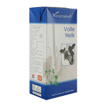 荷兰原装进口乐荷Vecozuivel有机全脂牛奶 整箱装 1000ml*12