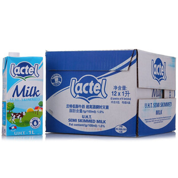法国 Lactel兰特牌低脂牛奶1L*12盒