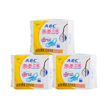 ABC卫生巾（日用超极薄棉柔排湿表层8片）3包