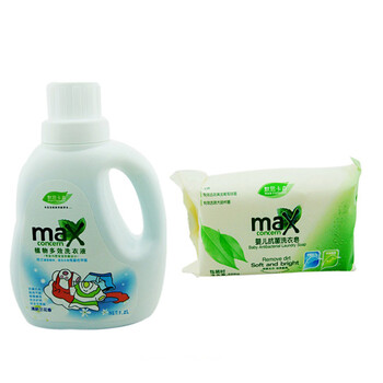 默思卡森max-concern 植物多效洗衣液 1.2L +婴儿抗菌洗衣皂200g1064+1057