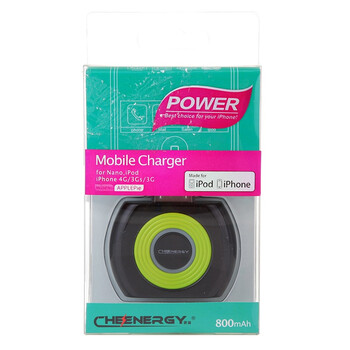 琪瑞（CHEENERGY）苹果手机Applepie 应急电源 后备电池 充电器 800mAh 适用ipod/iPhone 4/iPhone 4S 黑色