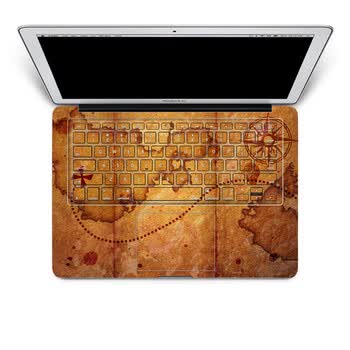 SkinAT 苹果笔记本MacBook手托保护贴膜 含键盘 3M材料 宝藏地图 Pro 15