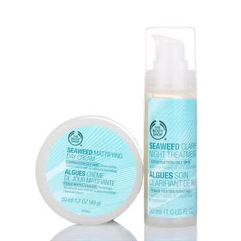The Body Shop TBS美体小铺 海藻控油套装(日霜50+精华30ml) 补水保湿控油收缩毛孔