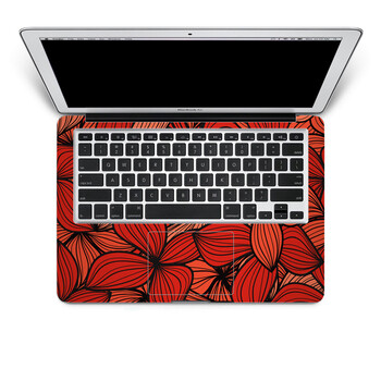 SkinAT 苹果笔记本MacBook手托保护贴膜 不含键盘 3M材料 花儿那样红 Pro 15