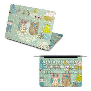 SkinAT 苹果笔记本MacBook全套保护贴膜 3M材料 恋恋猫头鹰 Pro 15 (Retina)