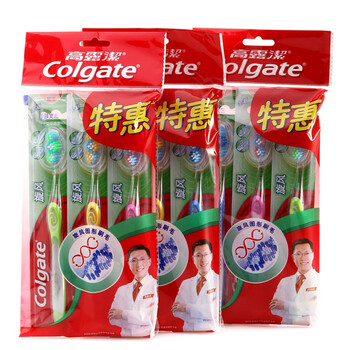 高露洁旋风清新型牙刷-软毛-3支装（三套装）