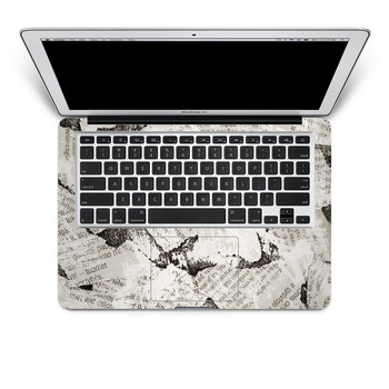 SkinAT 苹果笔记本MacBook手托保护贴膜 不含键盘 3M材料 凌乱的报纸 Air 13 2011款