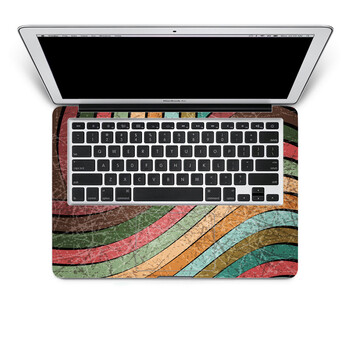 SkinAT 苹果笔记本MacBook手托保护贴膜 不含键盘 3M材料 五彩浪 Pro 15 (Retina)