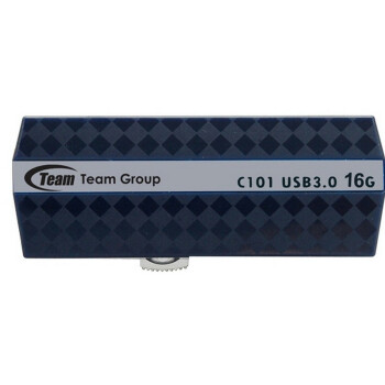 十铨科技（Team）USB3.0 C101 菱格纹雕花无帽盖 16GB U盘 灰黑