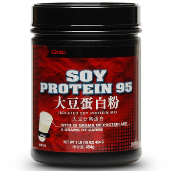 GNC 健安喜 大豆蛋白粉 香草口味 454g（美国原装进口）
