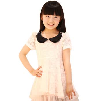 DEESHA笛莎童装女童夏季新款连衣裙1214344 白色 150