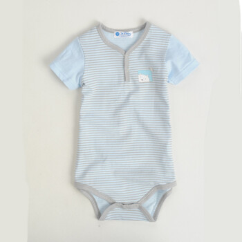 Dr.Frog 2012新款夏装婴幼儿爬爬装DAA662226 浅蓝色 80