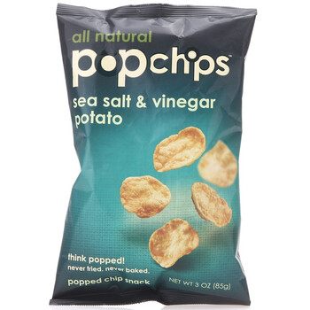美国Popchips帕比海盐酸醋味薯片85g