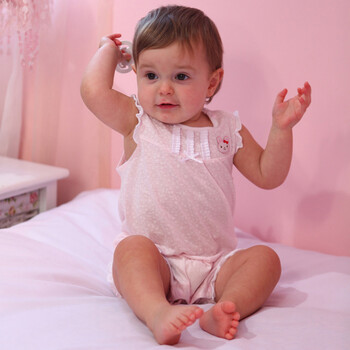 Baby2 2012新款婴幼儿夏装女婴童连体衣YAA392095 粉色 80