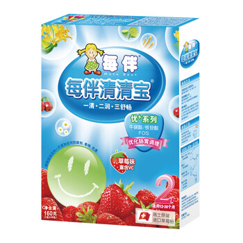 新品 每伴优+清清宝 草莓味 12-36个月 2段 盒装