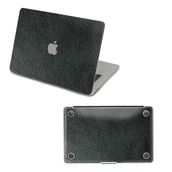 SkinAT 苹果笔记本MacBook外壳及底部保护贴膜 3M材料 黑色皮革 Pro 13