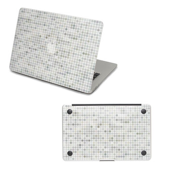 SkinAT 苹果笔记本MacBook外壳及底部保护贴膜 3M材料 灰色小格子 Pro 17