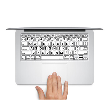 SkinAT MacBook苹果笔记本 iMac 键盘贴膜 保护贴 键盘膜 大字体白色块 Pro 15 (Retina)