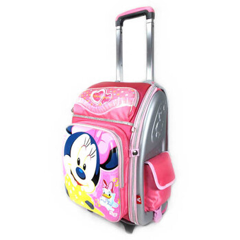 Disney/迪士尼 米奇米妮小学生太空减负拉杆书包 玫红