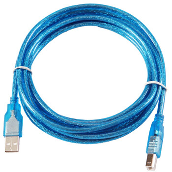 山泽（SAMZHE ）BA-730 高速USB2.0 打印线 透明蓝3米