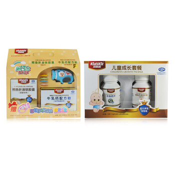 汤臣倍健 顶呱呱新钙念礼盒（鳕鱼肝油+牛乳钙配方粉）+成长套餐（鳕鱼肝油+牛乳钙片）