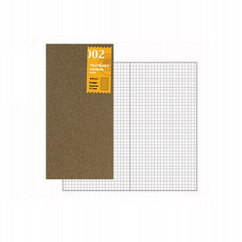 日本Midori TRAVELER'S notebook 方格本内芯 |标准型002 64P