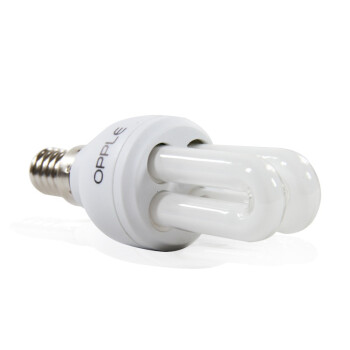 欧普照明节能灯细2U-5W-E14日光色3支装