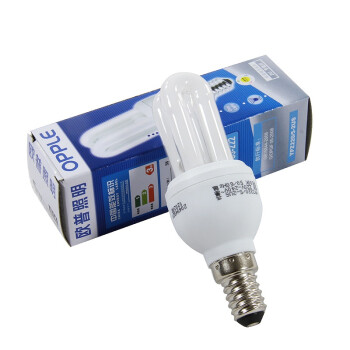 欧普照明节能灯细2U-5W-E14日光色3支装