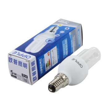 欧普照明节能灯细2U-5W-E14日光色3支装