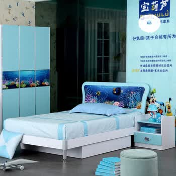 美乐乐家具 卡富亚 现代儿童家具 儿童床 单人床 1.2米儿童床 现代儿童床/HLB