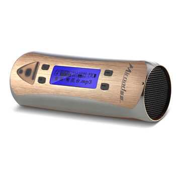 Miroad/酷道 T10(4G)顶级金属便携插卡音箱自行车音响低音炮 香槟色